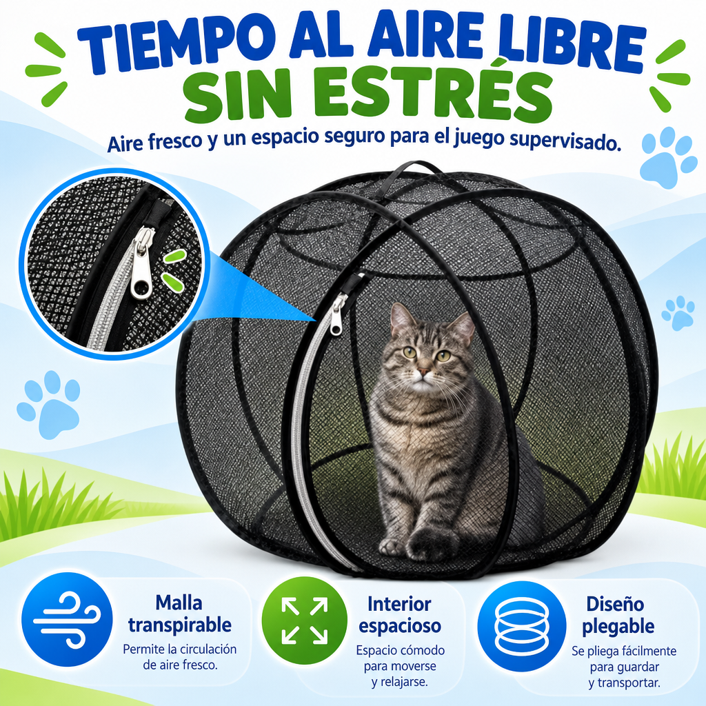 Refugio Portátil para Gatos | 360° Panorámico