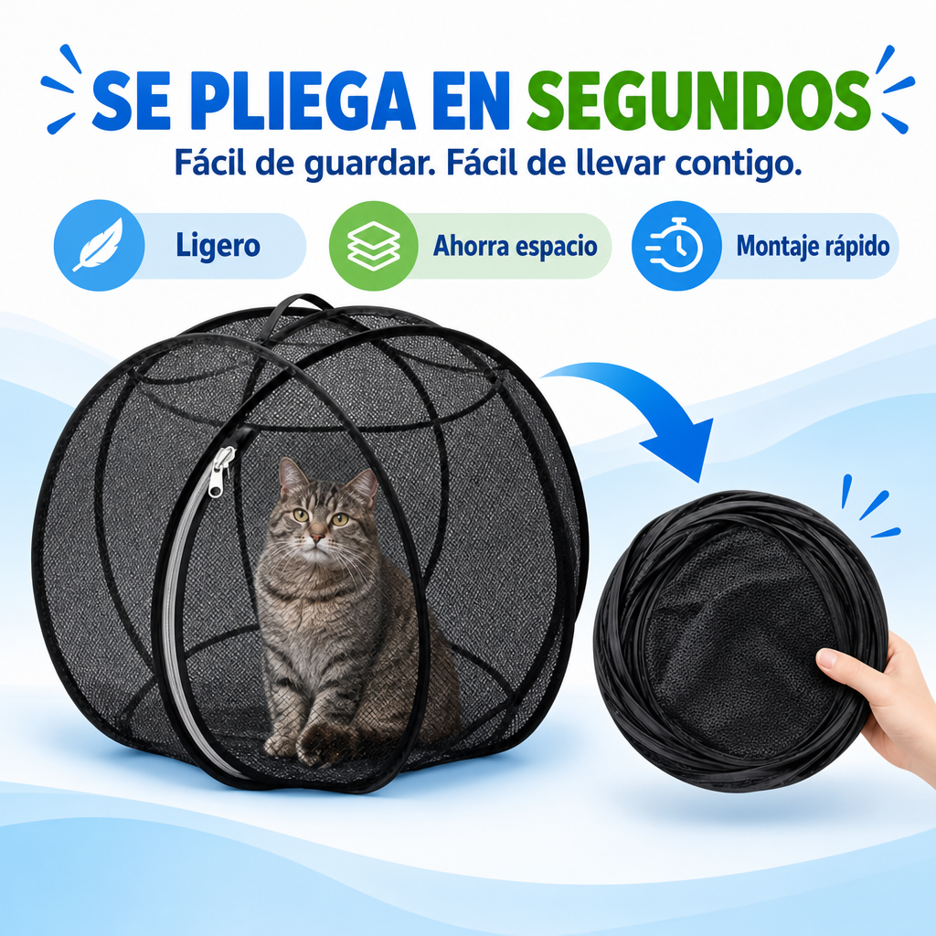 Refugio Portátil para Gatos | 360° Panorámico